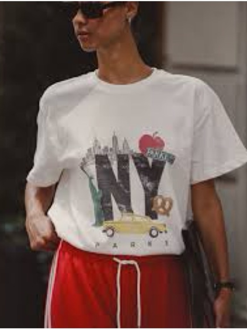 NWT Parke NYC Graphic T-shirt oversized white size S/M